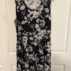 LuLaRoe Black and White Floral Nikki Dress